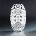 Diamond Star Diamond Star 57181 13.5 x 8 in. Glass Candle Holder; Silver 57181